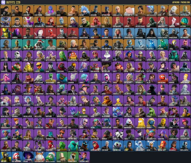 229 Skins, NFA Fortnite account