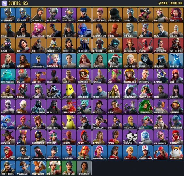 126 Skins, NFA Fortnite account