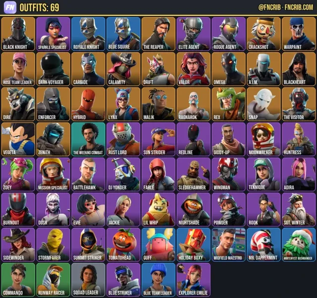 69 Skins, NFA Fortnite account