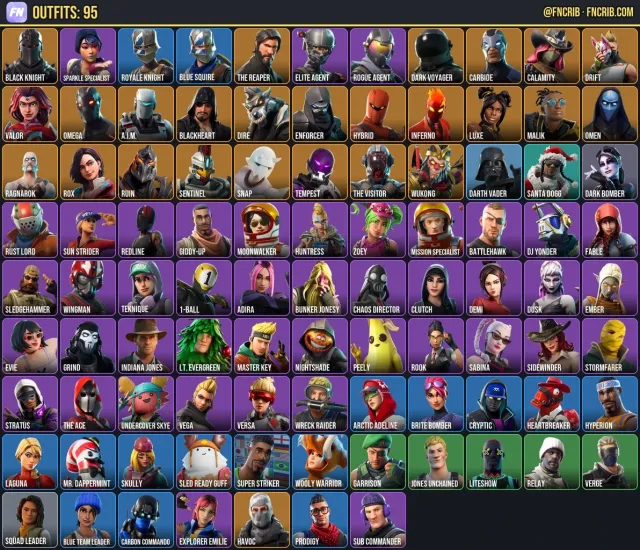 95 Skins, NFA Fortnite account