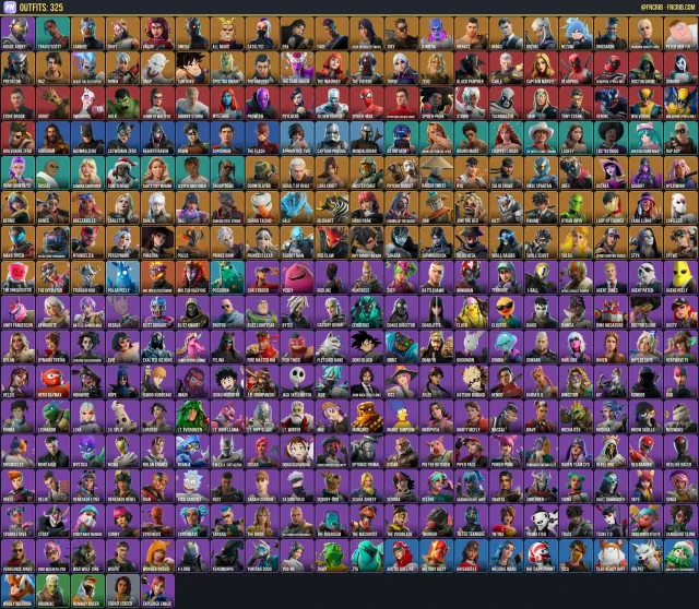 325 Skins, NFA Fortnite account