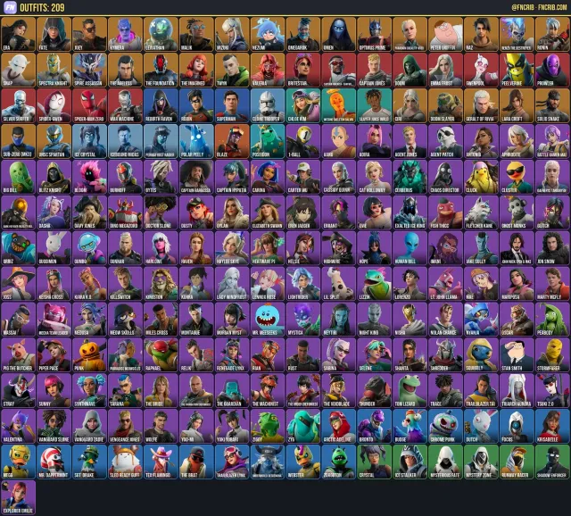 209 Skins, NFA Fortnite account