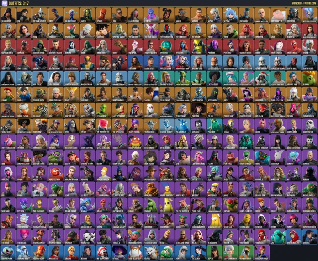 317 Skins, NFA Fortnite account