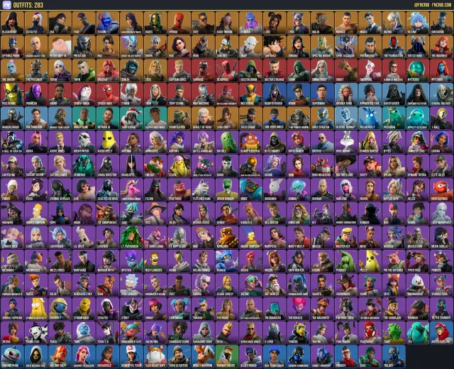 284 Skins, NFA Fortnite account