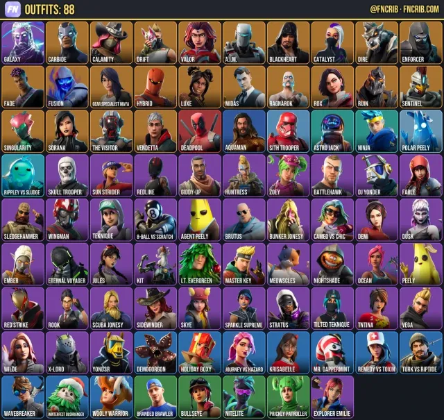 88 Skins, NFA Fortnite account