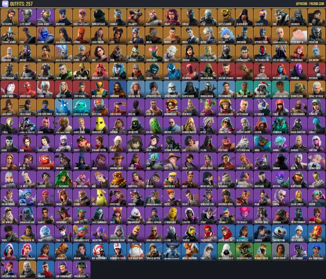 257 Skins, NFA Fortnite account