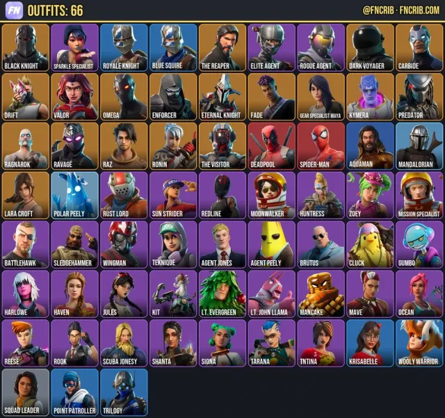 66 Skins, NFA Fortnite account