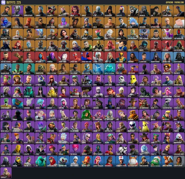 225 Skins, NFA Fortnite account