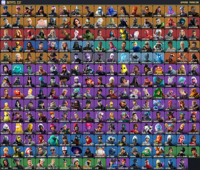 237 Skins, NFA Fortnite account
