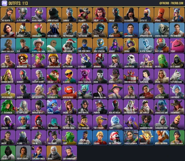 113 Skins, NFA Fortnite account