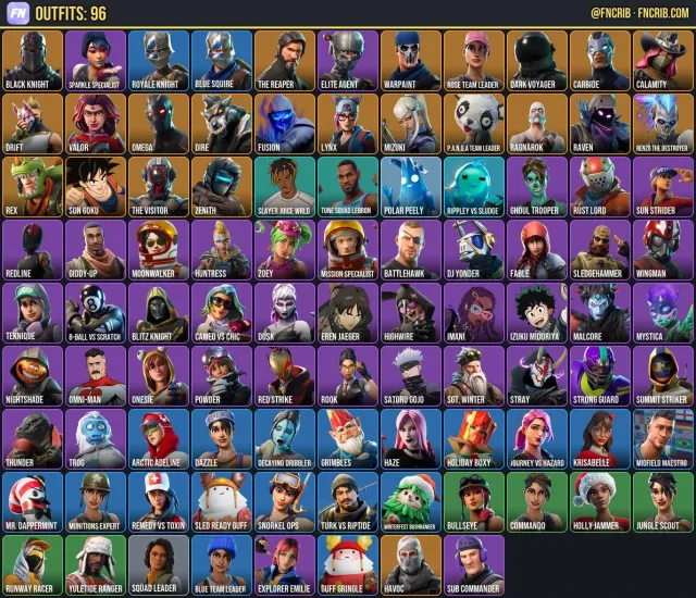 96 Skins, NFA Fortnite account