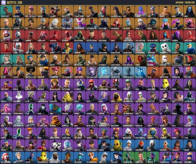 208 Skins, NFA Fortnite account