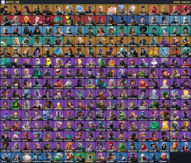 268 Skins, NFA Fortnite account