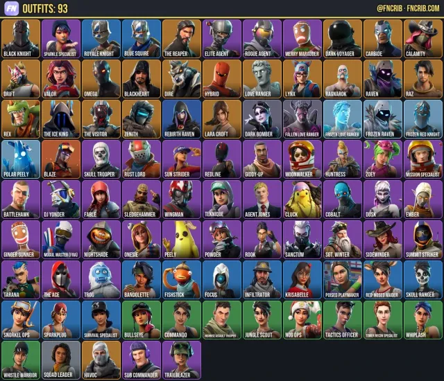 93 Skins, NFA Fortnite account