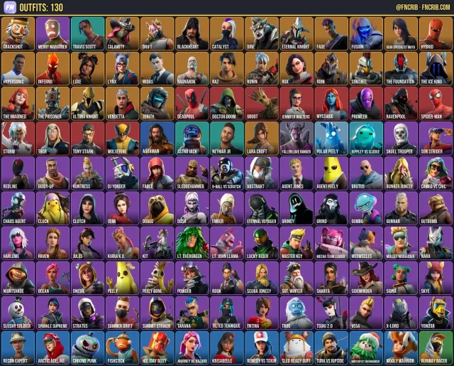 130 Skins, NFA Fortnite account