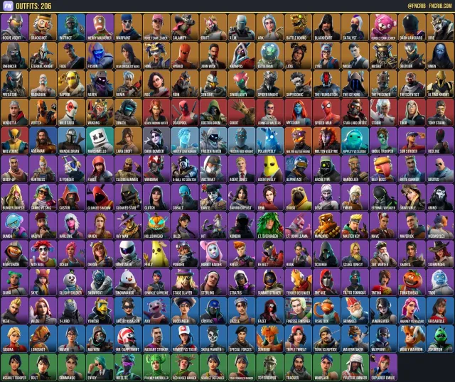 206 Skins, NFA Fortnite account