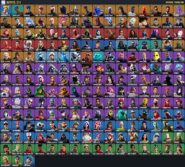 211 Skins, NFA Fortnite account