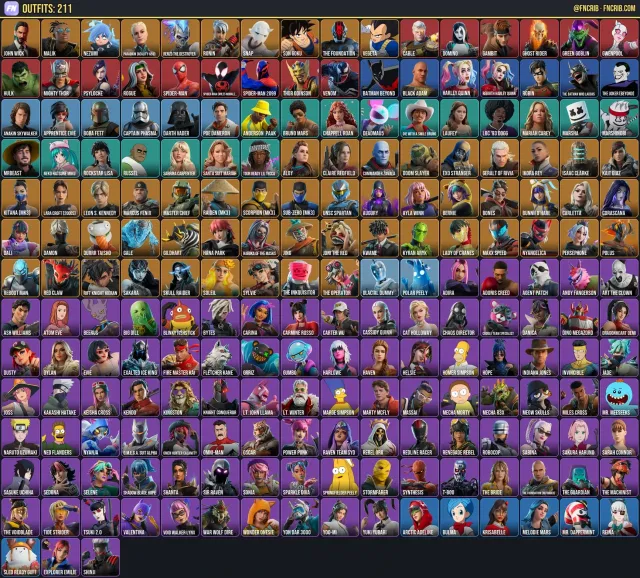 211 Skins, NFA Fortnite account