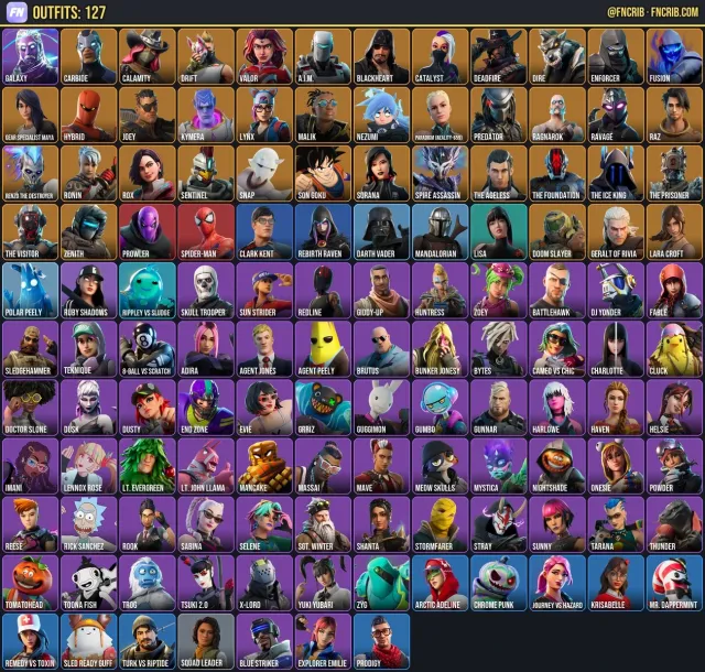 127 Skins, NFA Fortnite account