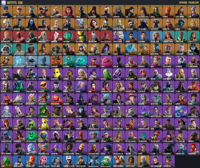 206 Skins, NFA Fortnite account