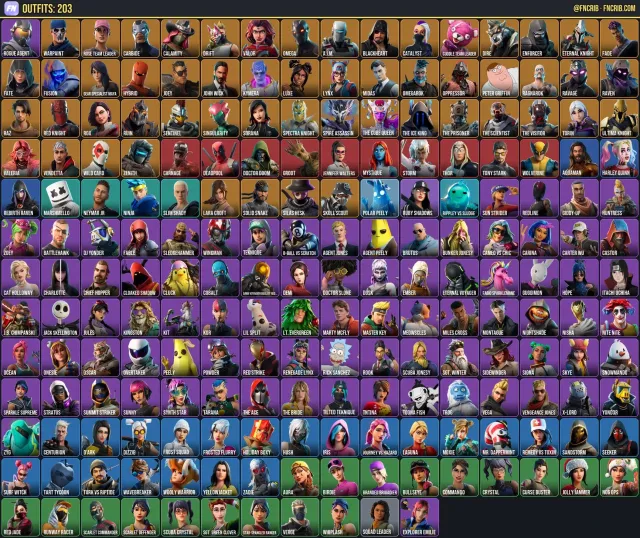 203 Skins, NFA Fortnite account
