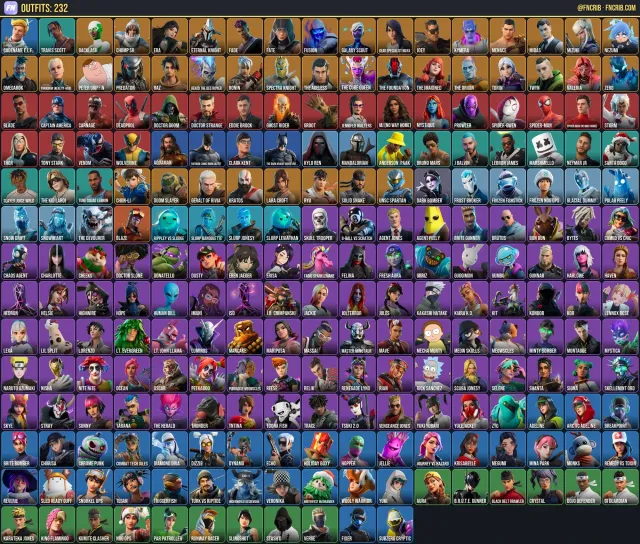 232 Skins, NFA Fortnite account