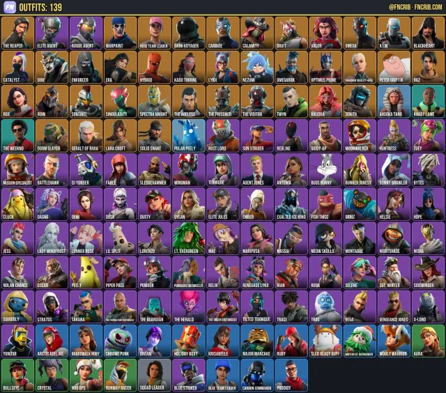 139 Skins, NFA Fortnite account