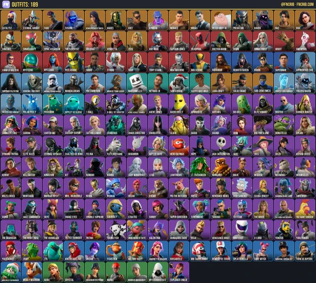 189 Skins, NFA Fortnite account