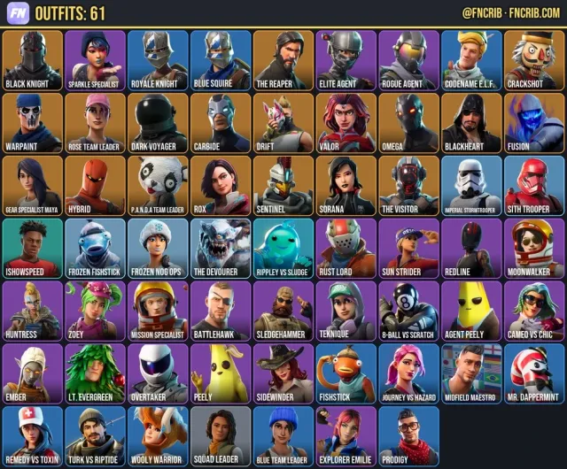 61 Skins, NFA Fortnite account