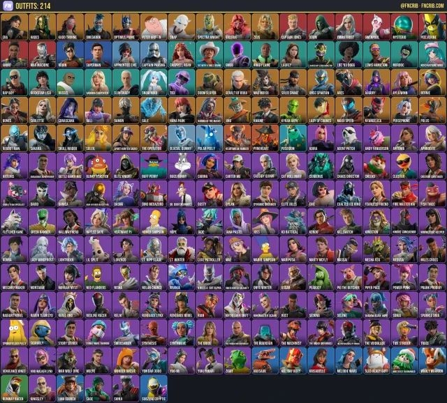 214 Skins, NFA Fortnite account