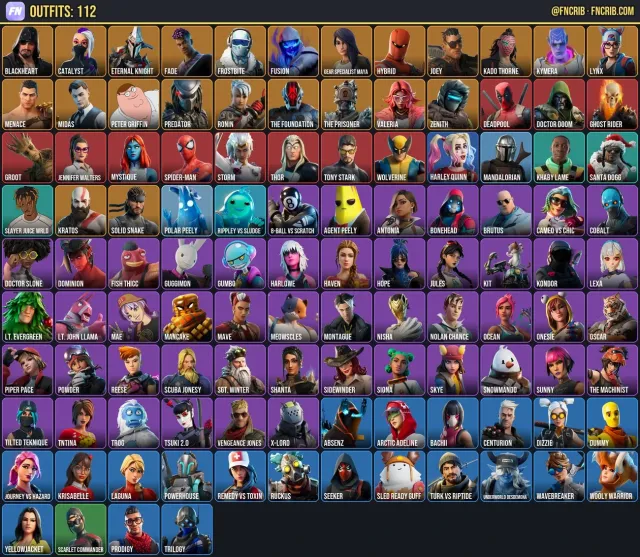 112 Skins, NFA Fortnite account