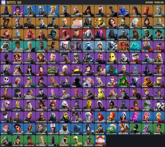 165 Skins, NFA Fortnite account