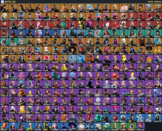 283 Skins, NFA Fortnite account