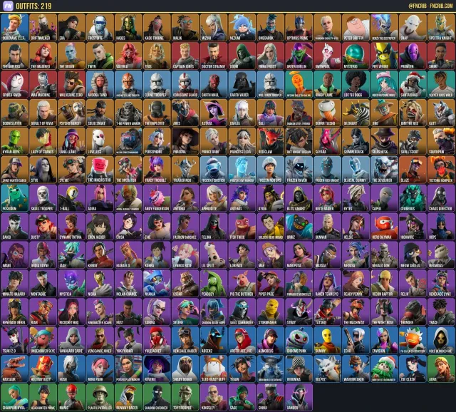 219 Skins, NFA Fortnite account