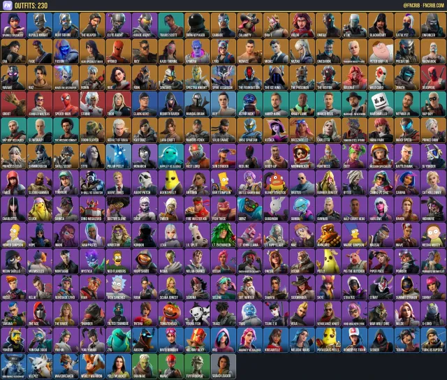 230 Skins, NFA Fortnite account