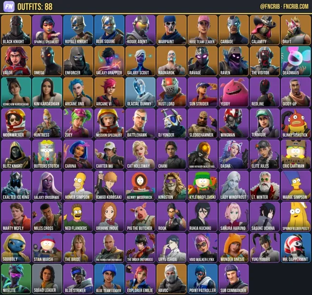 88 Skins, NFA Fortnite account
