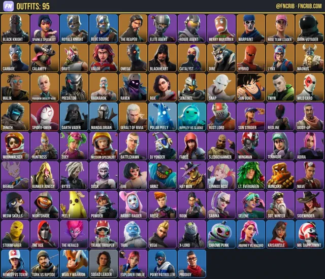 95 Skins, NFA Fortnite account