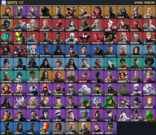 118 Skins, NFA Fortnite account