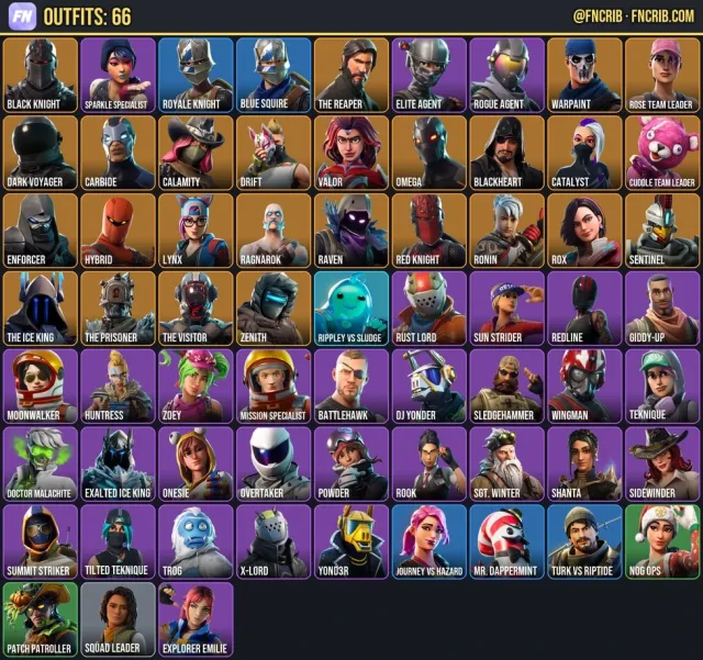 66 Skins, NFA Fortnite account