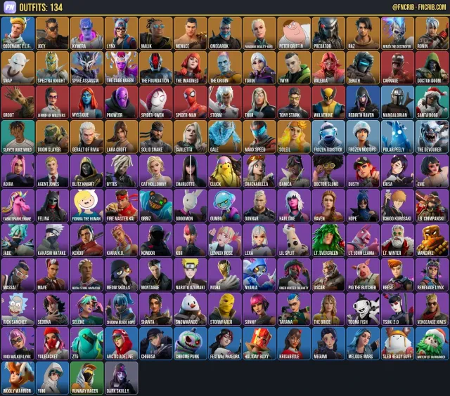 136 Skins, NFA Fortnite account