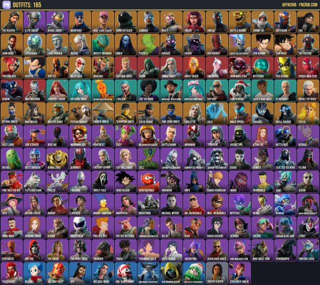 166 Skins, NFA Fortnite account