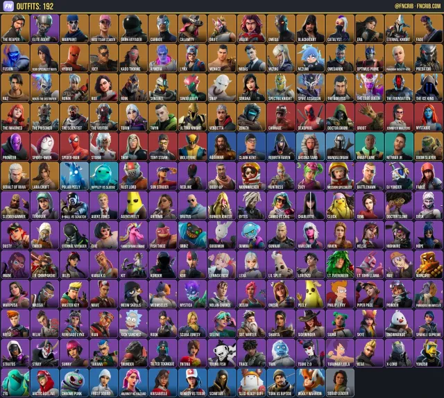 193 Skins, NFA Fortnite account