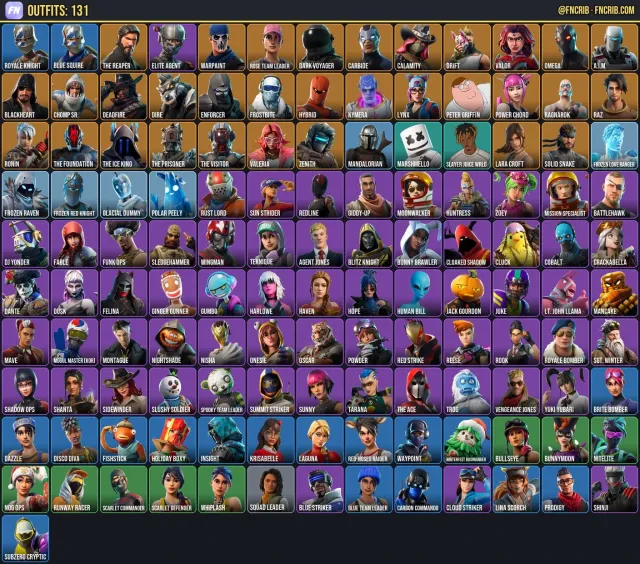 131 Skins, NFA Fortnite account