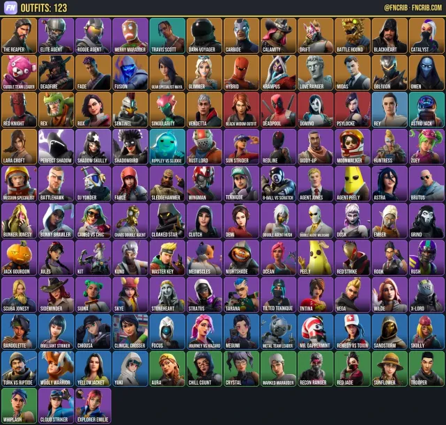 123 Skins, NFA Fortnite account