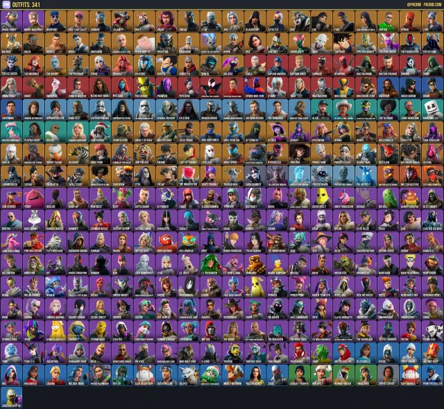 341 Skins, NFA Fortnite account