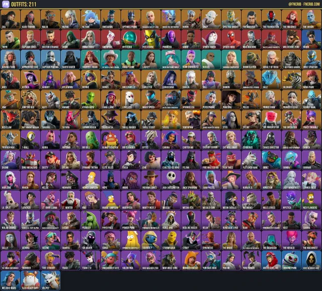 211 Skins, NFA Fortnite account