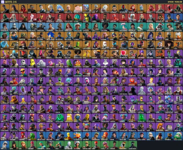 315 Skins, NFA Fortnite account