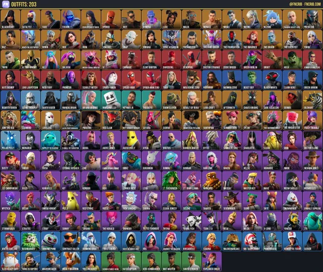 203 Skins, NFA Fortnite account