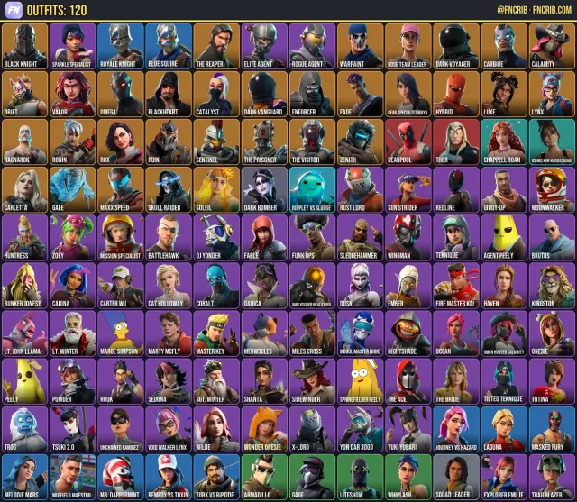 120 Skins, NFA Fortnite account