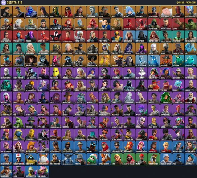 212 Skins, NFA Fortnite account